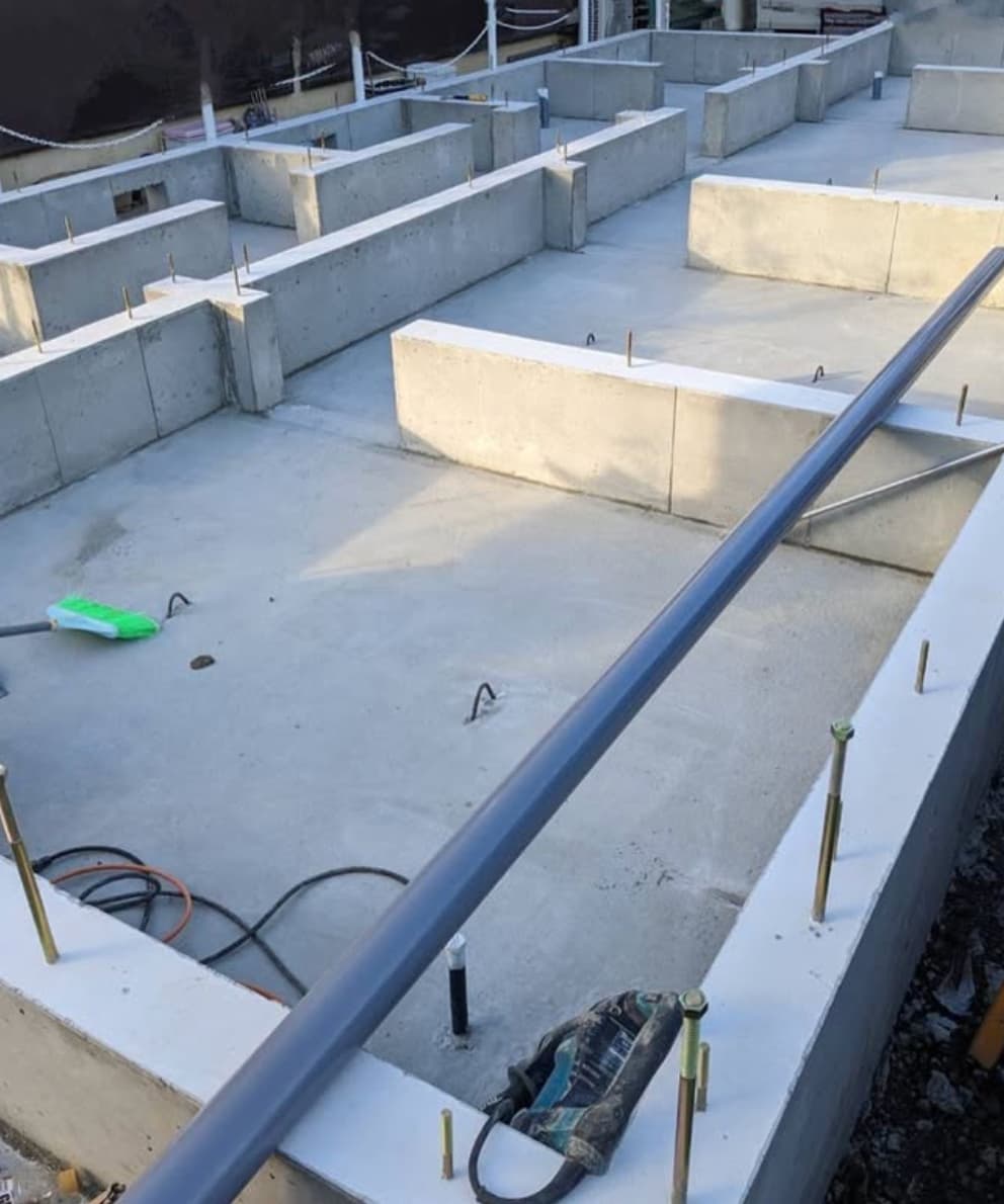 免震住宅のイメージ図